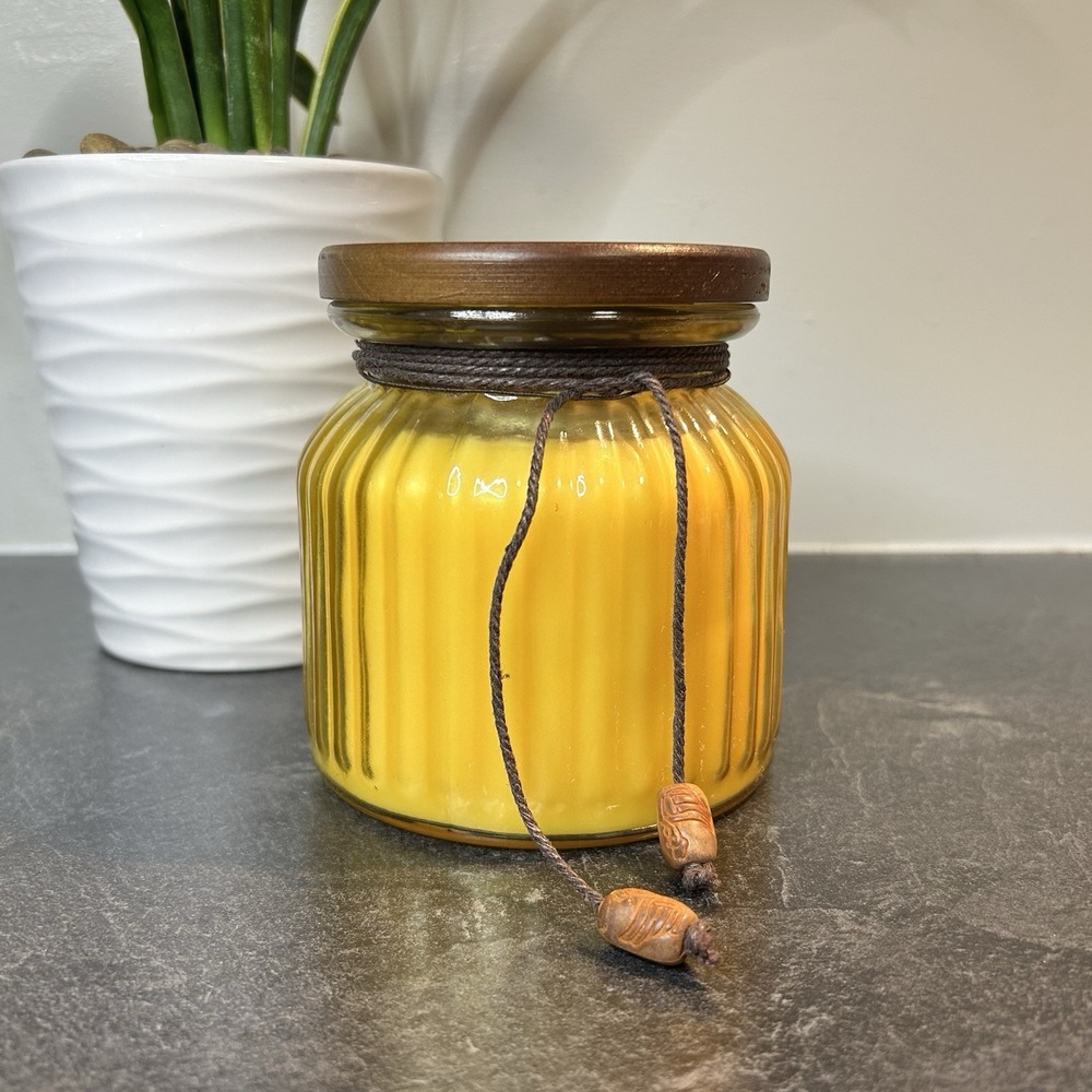 NEW Pier 1 Imports HONEYSUCKLE Scented 2 Wick 17.9 oz‎ Glass Jar Candle